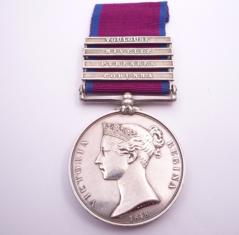 military general service medal - 4 clasps