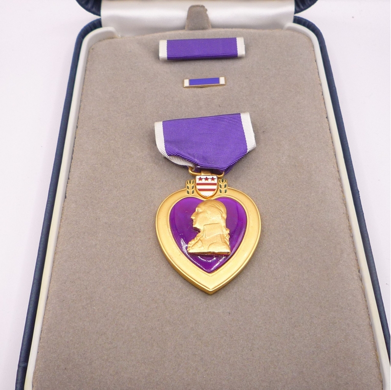 usa purple heart in case