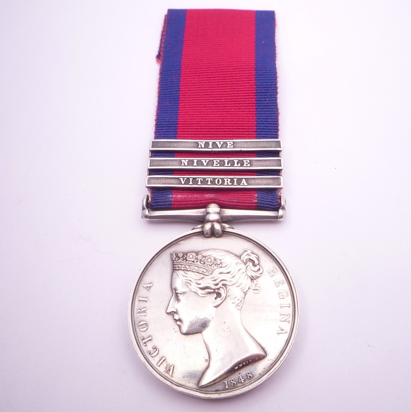 military general service medal - 3 clasps