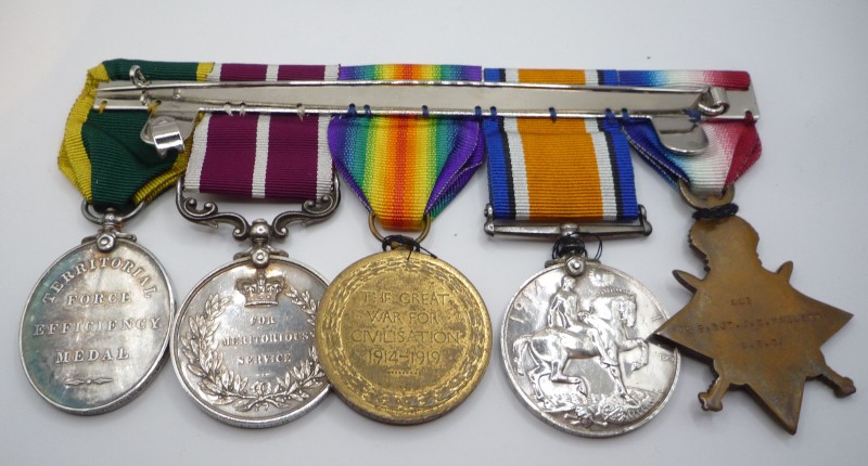 Brothers WW1 Territorial Force Medal Groups