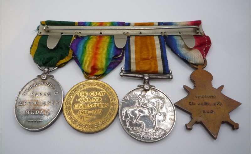 Brothers WW1 Territorial Force Medal Groups